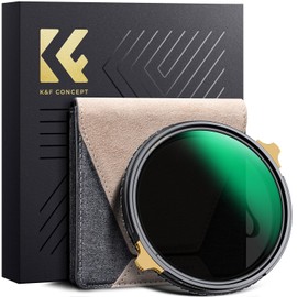 K&F Concept 49mm Variable ND2-32 Polarizing Filters, CPL+ND2-ND32 Multifunctional Filter with Copper Frame 36-Layer Coating Neutral Density Polarizer