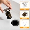 TIORIY Vessel Sink Drain Without Overflow, Plastic Bathroom Pop up