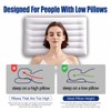 Ultra Thin Flat Pillow for Sleeping, Thin Pillow for Back
