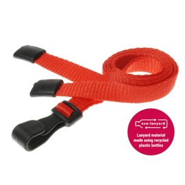 Customcard ltd Neck Lanyards for ID Badge Holders - Red (Pack of 10)