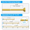 TEECK Shower Curtain Rod, 27-76 inch Adjustable Spring Tension Curtain
