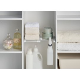 Heian Shindo SMR-23 Heavy Shelf Gap Storage, Wide, White, Mounting Width: 7.5 - 11.0 inches (19 - 28 cm), Load Capacity: 4.4 lbs (2 kg)