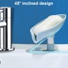 2Pack Soap Holder Leaf-Shape - Self Draining Soap Dish Holder,