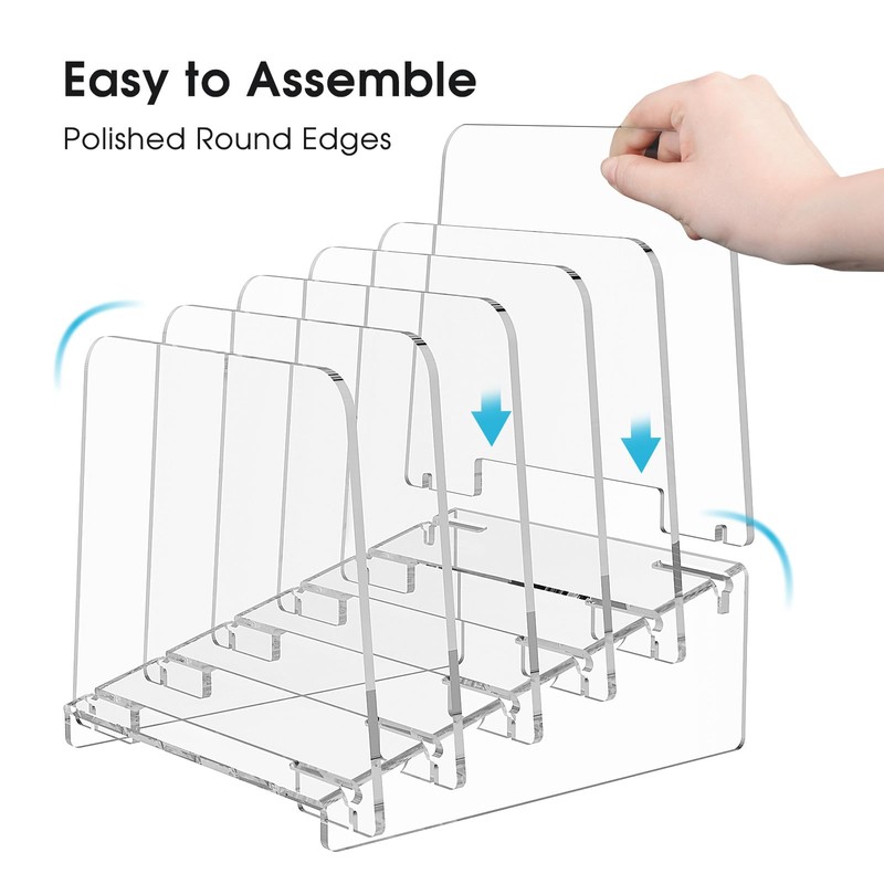 MaxGear Incline File Organizer File Holder 5 Sections, File Folder