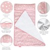 Moonsea Toddler Nap Mat Pink and Fleece Minky Blanket, Lightweight