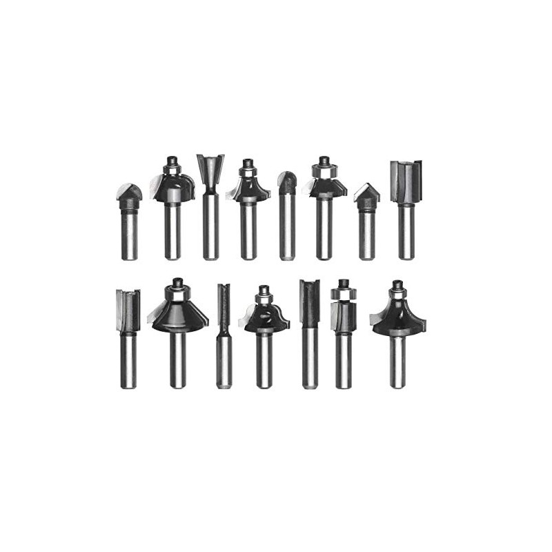 Original Einhell 15-Piece Milling Cutter Set (Suitable for Electric Routers,