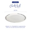 ChitChat Ware Porcelain Dinner Plates, 4Pcs White Round Dessert or