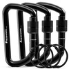 3 inch Locking Carabiner Clips-Screw-gate Lock Carabiner, Heavy Duty Keychain