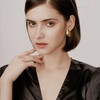 Chunky Hoop Earrings Gold Plated Lightweight Thick Earrings for Women,