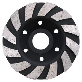 flintronic Premium Diamond Cup Wheel, 100 x 22.2 mm Diamond Cup Wheel, Universal, Double Row Diamond Grinding Disc for Concrete, Natural Stone, Masonry, Angle Grinder