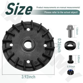 Lawn Mower Blade Replacement Kit – Includes Fan, Bolts, Nuts, and Washers for Dual Blades – Compatible with EGO Power+ LM2130SP, LM2150SP, LM2160SP 21-Inch Lawn Mowers