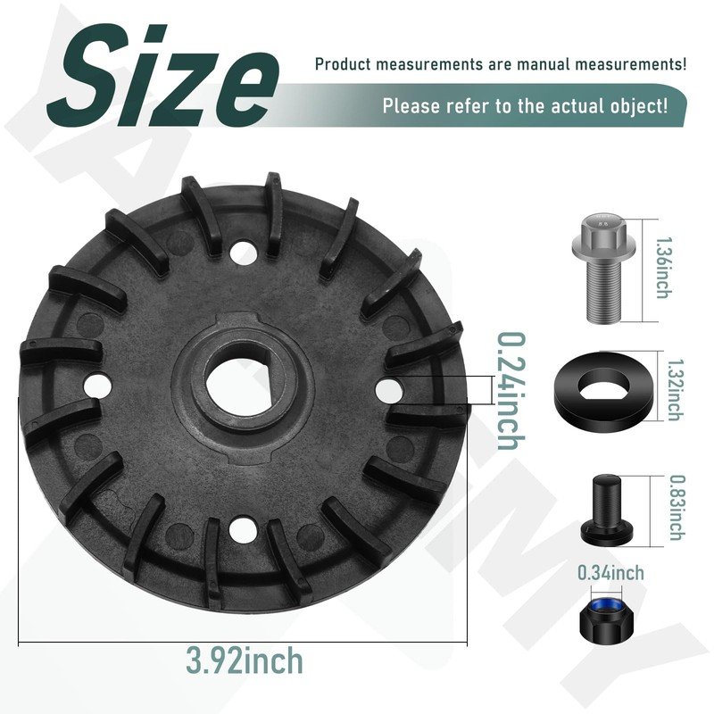 Lawn Mower Blade Replacement Kit – Includes Fan, Bolts, Nuts,