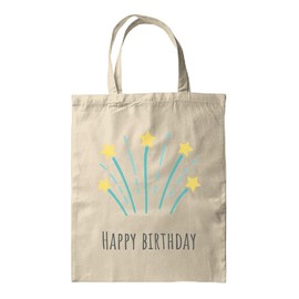 BWW Print - Happy Birthday Fireworks - Gift Bag | Canvas Tote - Tote Bag, Double Sided