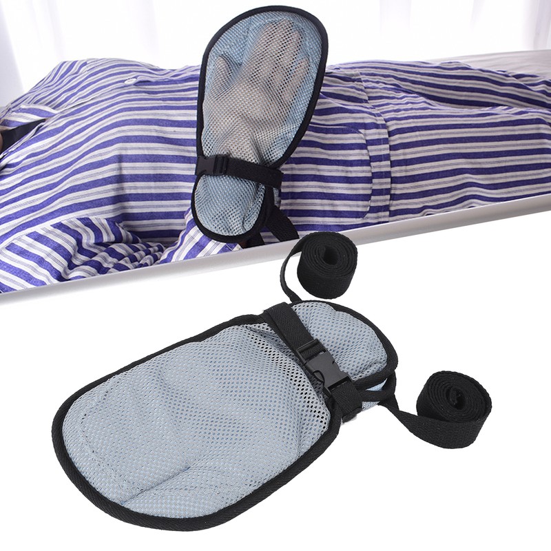 Hand Restraint Glove Soft Breathable Adjustable Universal Prevent Extraction Fixed