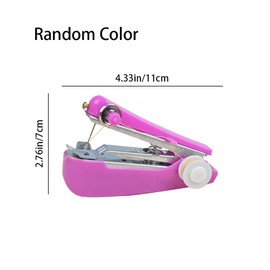 Mini Sewing Machine Manual Handheld Sewing Machine Flexible Fast Stitch Machine for Clothing Curtains Crafts (Random Color)