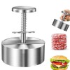 Carjuvel Hamburger Press，Heavy Duty Stainless Steel Burger Press - 4.5"