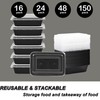 LOKATSE HOME 48 Pack Meal Prep Containers 24 oz Reusable