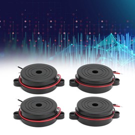 4 x 12 V alarm buzzer, DC3-24 V, 95 dB, high-decibel active piezoelectric buzzer, beeper alarm, continuous tone, for DIY projects