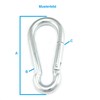2 Karabiner 11 x 120 mm Fire Brigade Snap Hook