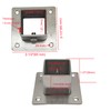 8 PCS 1.18" Square Post Flange Base, 201 Stainless Steel
