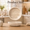 MALIHOO Travertine Decorative Bowl, 7.8 Inch Stone Catchall Bowl for