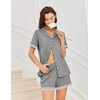 Ekouaer Button Down Pajamas for Women Set Short Sleeve Womens