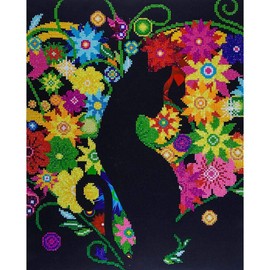 Diamond Art By Leisure Arts DAK Advanced Black Cat Floral