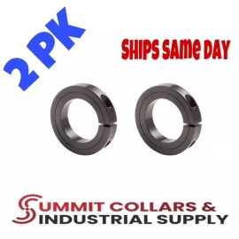 SUMMIT COLLARS 3/4” Inch Single Split Shaft Stop Collar - Black Oxide Finish(Qty 2) FREE Ship