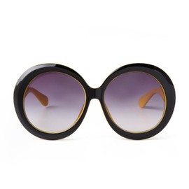 ADE WU Oversized Round Sunglasses for Women Vintage 60s 70s Big Frame Shades UV 400 Protection Sun Glasses Trendy (Yellow)