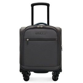 Verage 14 inch Underseat Carry On Luggage with Wheels, Grey Softside Small Suitcase Spinner Wheeled Rolling Travel Laptop Bag for Airlines Airplanes Short Trip Men Women