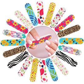 JSRQT Pack of 100 Nail Files, Mini Nail Files, Double-Sided Nail Files Set, Manicure Nail Art, Nail File, Nail Files for Gel Nails for Home and Salon, Use Disposable Nail Files