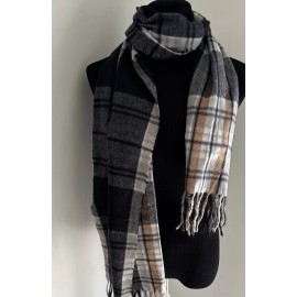 Style&co. STYLE & CO Women's Soft Plaid Fringe-Trim Scarf