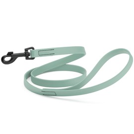 Dogline Biothane Waterproof Dog Leash Strong Coated Nylon Webbing with Black Hardware Odor-Proof Easy to Clean High Performance for Small or Large Dogs Made in USA 4 or 6 ft Lead, Sage Green