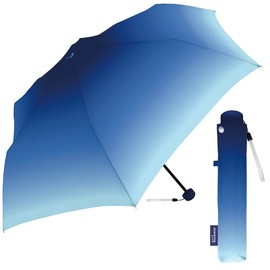 Klux Milky Tone Umbrella 21.7 inches (55 cm) Folding Umbrella, Navy × light blue