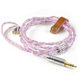 mfreeo Premium IEM Earphone Audio Cable, Silver-Plated Square Structured Core Wire, Balanced Upgrade Cable, Braided Hi-Fi Replacement Extension Cord 1.2M (3.5mm Jack to MMCX)