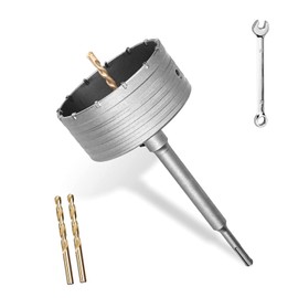 150mm Concrete Hole Saw,with 200mm SDS Plus Shank and Tungsten Alloy Teeth,6" Wall Hole Saw Drill Bit for Concrete Cement Stone Wall Foam Brick