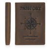 Polare Luxury RFID Blocking Leather Passport Holder Travel Wallet for