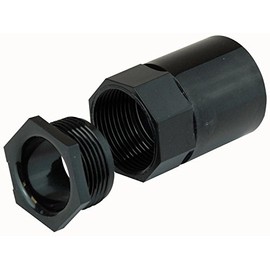 RND Conduit Female Adaptor BLK 25MM, Conduit Fittings Adapting Components Cable Management, Qty X 1