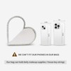 Cute Mini Heart Shape Clutch Bag Rhinestone Diamond Frame Wedding