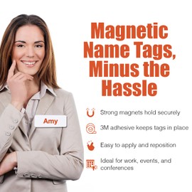 Soportes magnéticos para etiquetas de nombre con insignias personalizables y reutilizables para fijar de forma segura insignias de identificación, etiquetas de nombre y accesorios (20 imanes con