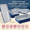 Bakken 8-Piece Stackable Bakeware Set - Ceramic Non-Stick Coating, Baking
