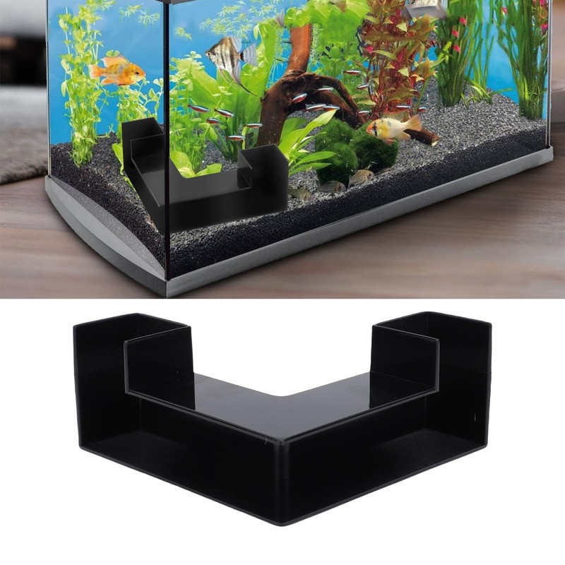Generic Aquarium Underground Tunnel, Small Plastic 2 Outlets Corner Aquarium