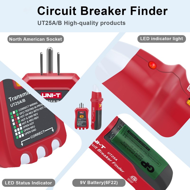 UNI-T AC Circuit Breaker Finder and Tracer Tool Kit with