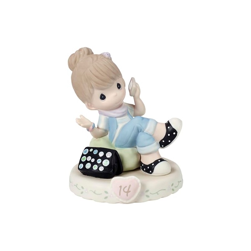 Precious Moments Growing in Grace Age 14 Collectible Porcelain Figurine,