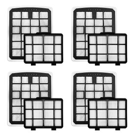 4 Replacement Filter Kits Compatible with Eureka NEN180 NEN186BL Bagless Vacuum Cleaner, Includes 4 Dust Cup Cartridges and 4 High Efficiency Filters
