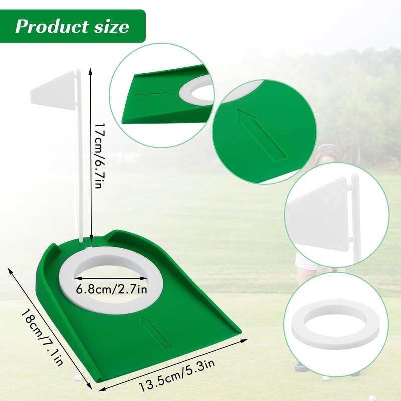 Pack of 2 Golf Putting Cup with Flag, Golf Putting