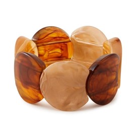 MMIUAEG Chunky Geometric Elastic Bangle Bracelet Colorful Wide Chunky Resin Beads Wristband Bracelets Vintage Multi-Colored Stretch Bangle for Women (Mixed Color G)