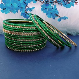 Efulgenz Indian Bangles for Women Indian Bangle Set Indian Wedding Bangles for Women Rhinestone CZ Plain Metal Bracelet Bangle Jewelry for Women, 2-10, Copper, no gemstone