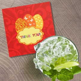 Unbranded Thank You Easter Vintage Card 4'' X 4'' Square Wooden Coaster