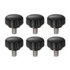 sourcing map 6pcs Knurled Clamping Knobs M6 x 10mm Metric